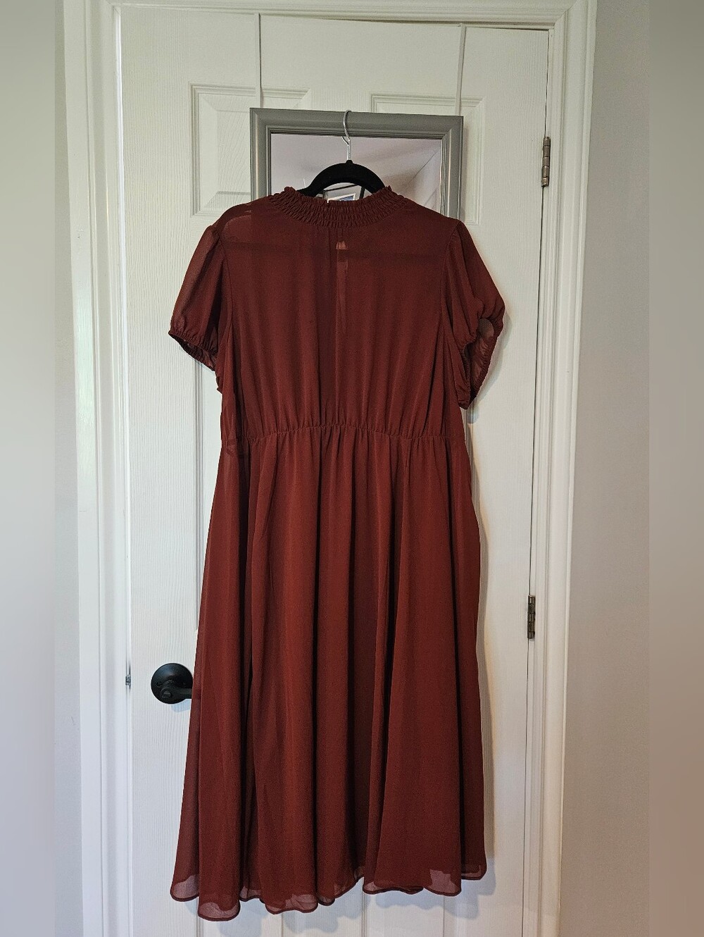 torrid Rust Maxi Dress with Smocked Neck